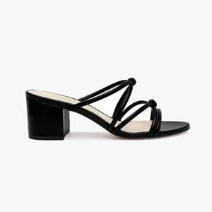 Schutz Princey Strappy Block Heel Slip On Black Sandals Women’s Size 9.5B